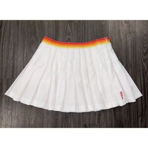 Wilson X Forever 21 Skirt  2XL White Pleated Tennis Golf Summer Active VTG